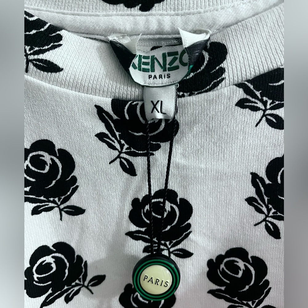KENZO ASYMMETRICAL ROSE PATTERN DRESS - Picture 6 of 10
